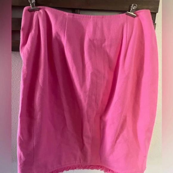 Emanuel Ungaro hot pink pencil skirt size 8 - Picture 2 of 6